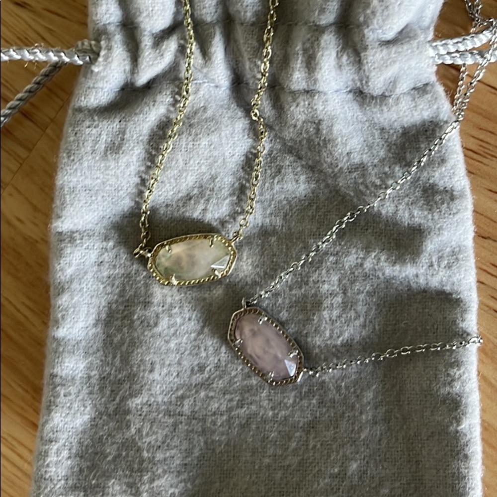 Two Kendra Scott Elisa Pendant Necklaces